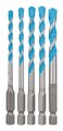 Bosch Zubehör Expert HEX-9 MultiConstruction Bohrer-Set, 4/5/6/6/8 mm, 5-teilig