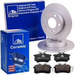 ATE BREMSSCHEIBEN + CERAMIC BELÄGE HINTEN für VW GOLF 4 AUDI A3 TT SEAT OCTAVIAHA 239x9mm // nur Allrad / 4motion / 4x4 / quattro