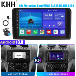Für Mercedes Benz W164 GL320 ML350 X164 7" Android 13 autoradio GPS WIFI Carplay