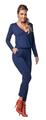 Lemoniade Damen Jumpsuit Langarm (made in EU) mit V-Ausschnitt in Wickeloptik 