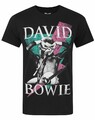 David Bowie Schwarz David Bowie Thunder Kurzarm T-Shirt Herren
