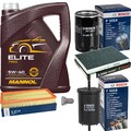 BOSCH Inspektionspaket 5L MANNOL Elite 5W-40 für VW Audi Golf IV 1J1 New Beetle