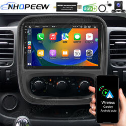 DAB+ Android 13 Autoradio GPS Apple Carplay KAM Für Opel Vivaro B Renault Trafic
