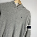 Polo Ralph Lauren Hoodie Damen Große 14-16 Grau Langarm Baumwolle Netz Waffelmuster