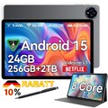 2025 Neu Tablet Android 15 24GB RAM+256GB 8000mAh 11 Zoll 4G LTE 2SIM WlFl IPS
