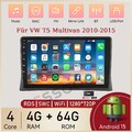 DAB+ Für VW T5 Multivan 2010-15 4+64GB Carplay Autoradio Android 15 GPS NAVI RDS