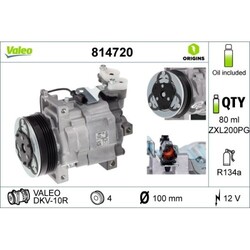 1x Kompressor, Klimaanlage VALEO 814720 passend für SUBARU