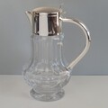 SEHR SELTENE GROSSE Kristall ART DECO  STIL Kalte Ente versilberte Karaffe 4 Kg