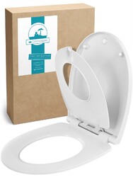 Toilettendeckel Familie Kindersitz WC-Sitz Absenkautomatik Abnehmbar Duroplast