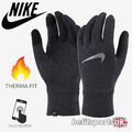 NIKE HERREN FLEECE HANDSCHUHE WINTER THERMO RUN WARM GRIP TOUCHSCREEN HANDY SCHWARZ