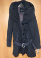 Mantel Winterjacke FUCHS SCHMITT Gürtel gefüttert Gr 38 Wasserfall-Kragen