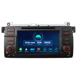 7" IPS Android 14 Autoradio 4G Module GPS Navi 128GB 8GB CarAutoPlay für BMW E46