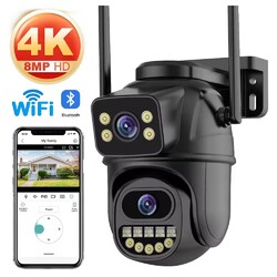 8MP HD FUNK WLAN WIFI IP NETZWERK CAMERA Outdoor AUßEN ÜBERWACHUNGSKAMERA 4K DHL