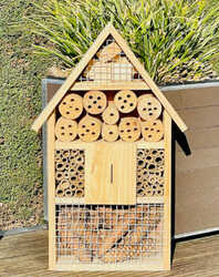 DARLUX Holz Insektenhotel Wildbienen-Nisthilfe Insektenhaus S-XXL