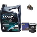 Motoröl Set 5W30 5 Liter + Ölfilter + Schraube für Audi A6 100 VW Transporter