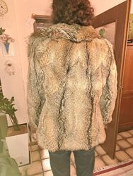 pelz jacke fuchs 38 vintage Leder Österreich echtpelz  Fell Mantel fur fox 모피