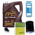 MANN Ölfilter + Mannol Extreme 5W-40 Motoröl für Fiat 9.55535 GM LL-A/B-025