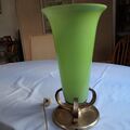 Tischleuchte Art Deco 1925 unrestaur.Original klassische Form Glasschirm mint