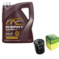 Motor-Öl 5L MANNOL 5W-30 Combi LL+MANN-FILTER Filterpaket für Hyundai i10 PA 1.1