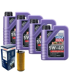 Motoröl 5W40 LIQUI MOLY Synthoil High Tech 4L+BOSCH Ölfilter