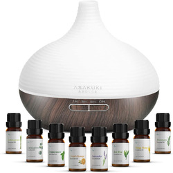 Aroma Diffuser 300ml und 8x 10ml Ätherische Öle Set Ultraschall Luftbefeuchter D
