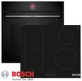 Herd Set Herd Autark Bosch Backofen Schwarz + Induktion Glaskeramik Kochfeld NEU