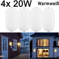 4x 20W LED Wandleuchte Feuchtraumleuchte außen Warmweiß Wandlampe Wannenleuchte