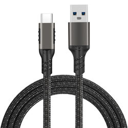 Typ-C Ladekabel USB-C USB-A Kabel 10Gbps 3A Nylon USB 3.2 Quick Charge QC 60W