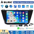 64G Android 14 Autoradio Apple Carplay DAB+ Kam GPS BT DSP für VW Tiguan ab 2016