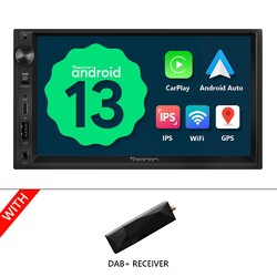 DAB+ Universal 2DIN CarPlay Android Auto 7" Android 13 WiFi6 Bluetooth GPS Navi