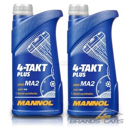 MANNOL 2x 1 L LITER 4-TAKT PLUS MOTORÖL MOTOREN-ÖL MOTOR-ÖL 50519398Erstausrüster-Qualität | Schneller Versand ab Lager