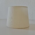 Lampenschirm, Schirm, Leuchtenschirm, Stoff und Kunststoff, Weiss/Creme, E14/E27
