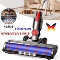 Bürste Kompatibel mit Dyson V7 V8 V10 V11 V15, Ersatzteil Bodenbürste mit 4 LED