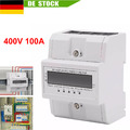 LCD Drehstromzähler Stromzähler 3 Phasen 4 Draht Geeicht Für Din Hutschiene 100A