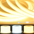 Neon COB LED Stripe Streifen 230V 288LEDs/m Band Warmweiß Kaltweiß Wasserdicht