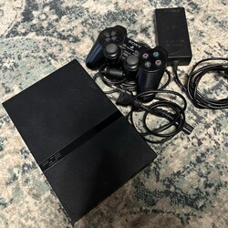 PlayStation 2 PS2 Slim Konsole Controller Schwarz SCPH-70004 mit Controller 