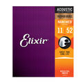 Elixir 16027 Custom Light Phosphor Bronze Nanoweb 11-52 Akustik Gitarrensaiten