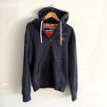 SUPERDRY Full Zip Hoodie Navy Gr. M Orange Label Baumwollmischung