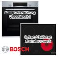 Herdset Bosch Backofen EcoClean mit Glaskeramikkochfeld Quickstart 60cm autark