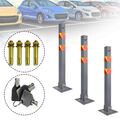 1/2/3pcs Klappbar Parkplatzbügel Parkpfosten Parkplatzsperre Absperrpfosten Grau