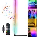 10W LED STEHLEUCHTE BUNT ECKLEUCHTE STEHLAMPE DIMMBAR LICHTSÄULE LED RGB 155cm