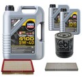 FEBI Inspektionspaket 7L LIQUI MOLY Top Tec 4100 5W-40 für Audi Cabriolet 8G7