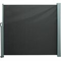 Seitenmarkise 160x300cm ausziehbar Alu Sichtschutz Windschutz Sonnenschutz Rollo