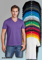 KARIBAN Herren Kurzarm T-Shirt mit V-Ausschnitt V-Neck in 20 Farben Gr S bis 4XL