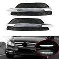 Paar LED DRL Tagfahrlicht Nebelscheinwerfer Blende für Benz W204 C-Klasse 11-12