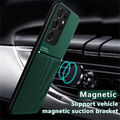 Hülle für Samsung S25 S24 S23 S22 Ultra S21 S20 FE Leder Textur Magnetische Case