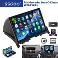 2+64G Autoradio Android13 Carplay Navi DAB+ Für Mercedes Benz C Klasse W204 S204