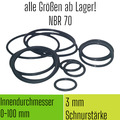 O-Ring ID Ø 0-100 mm x Schnurstärke 3 3.0 3,0 NBR 70 Dichtring O 0 Ring OR