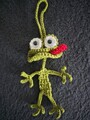Schlüsselanhänger, Taschenbaumler "Frosch"  gehäkelt "NEU" 