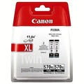 CANON PGI-570XL PGBK, schwarz Pixma MG5750, 22ml  Original No. 570 XL, 2 Stück